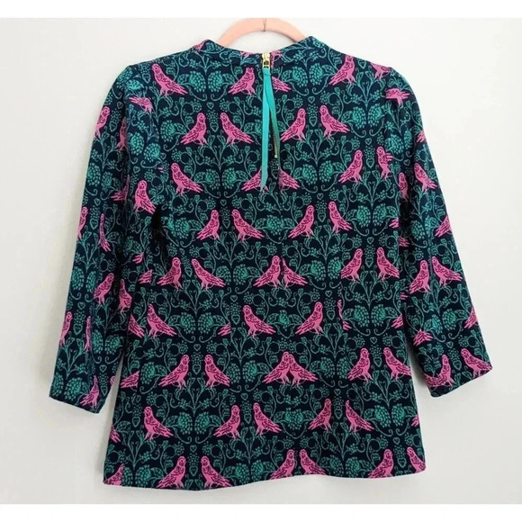 Boden Aria Jersey Bird Print Top - Picture 6 of 8